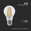 V-TAC 18W E27 meleg fehér filament A70 LED égő, 140 Lm/W - SKU 212802