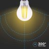V-TAC 18W E27 meleg fehér filament A70 LED égő, 140 Lm/W - SKU 212802