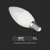 V-TAC 4.8W E14 RGB+ Meleg fehér C37 gyertya LED égő, 24 gombos távirányítóval  - SKU 2926