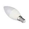 V-TAC 4.8W E14 RGB+ Meleg fehér C37 gyertya LED égő, 24 gombos távirányítóval  - SKU 2926