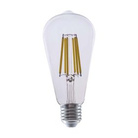   V-TAC 4W E27 meleg fehér filament ST64 LED égő, 210 Lm/W - SKU 2996