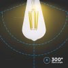 V-TAC 4W E27 természetes fehér filament ST64 LED égő, 210 Lm/W - SKU 2997