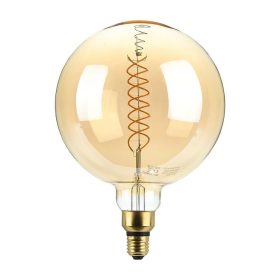   V-TAC 8W borostyán E27 G200 dimmelhető filament LED égő, 1800K - SKU 217462