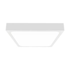   V-TAC mennyezeti négyzet 18W lámpa, IP44, fehér kerettel, hideg fehér, 100 Lm/W - SKU 7626