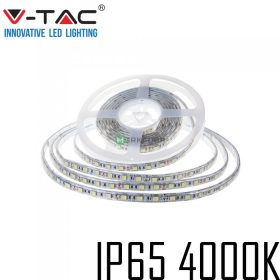   V-TAC LED szalag IP65 SMD 5050 chip 30 db/m természetes fehér - SKU 212460