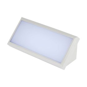   V-TAC Landscape 12W kültéri fali LED lámpa meleg fehér, fehér házzal, 100 Lm/W - SKU 6813