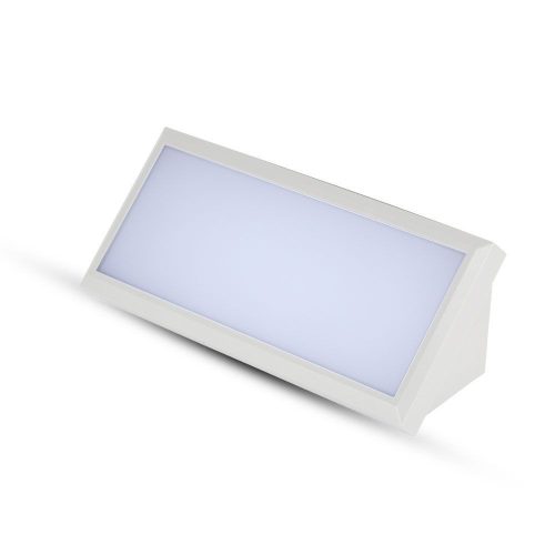 V-TAC Landscape 12W kültéri fali LED lámpa természetes fehér, fehér házzal, 100 Lm/W - SKU 6814