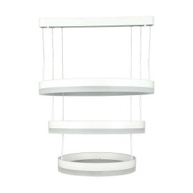   V-TAC 86W dimmelhető, 3 részes, kerek, fehér csillár, meleg fehér - SKU 213989