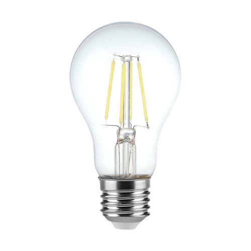 V-TAC 3 lépésben dimmelhető 4W E27 meleg fehér filament A60 LED égő, 100 Lm/W - SKU 6845