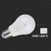 V-TAC 10.5W E27 természetes fehér A60 LED égő, 100 Lm/W - SKU 21178