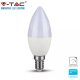 V-TAC 5.5W dimmelhető E14 természetes fehér C37 LED gyertya égő - SKU 2120186