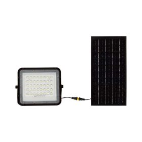  V-TAC 6000mAh napelemes LED reflektor 10W hideg fehér, 800 Lumen, fekete házzal - SKU 7823
