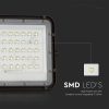 V-TAC 6000mAh napelemes LED reflektor 10W hideg fehér, 800 Lumen, fekete házzal - SKU 7823