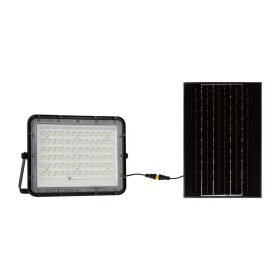   V-TAC 12000mAh napelemes LED reflektor 15W természetes fehér, 1200 Lumen, fekete házzal - SKU 7826