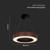 V-TAC dimmelhető 50W designer körcsillár, természetes fehér, Corten barna ház, 120 Lm/W - SKU 6959