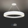V-TAC dimmelhető 90W designer körcsillár, természetes fehér, fehér házzal, 120 Lm/W - SKU 6962