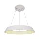 V-TAC dimmelhető 48W designer körcsillár, természetes fehér, fehér házzal, 100 Lm/W - SKU 6904