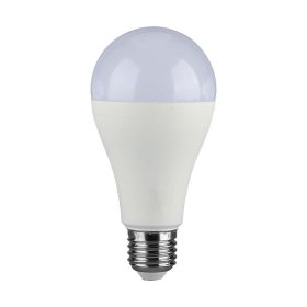   V-TAC 15W E27 A65 izzó meleg fehér LED égő, 100 Lm/W - SKU 214453