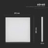 V-TAC 2in1 LED panel hideg fehér 36W 60 x 60cm, 110 Lm/W - SKU 638021