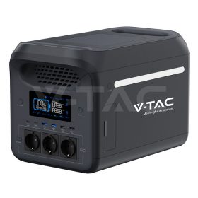   V-TAC hordozható töltőállomás 1800W, napelemes töltési lehetőséggel, EU dugalj, Wifis - SKU 12708