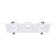 V-TAC téglalap GU10 3 foglalatos LED spotlámpa keret, fehér lámpatest - SKU 10299