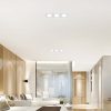 V-TAC téglalap GU10 3 foglalatos LED spotlámpa keret, fehér lámpatest - SKU 10299