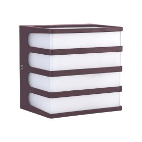   V-TAC 3 csíkos, szögletes 8W fali lámpa, IP65, Corten barna, természetes fehér - SKU 10285