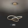 V-TAC Arany színű designer csillár, 20W, Meleg fehér, 125 Lm/W - SKU 8014