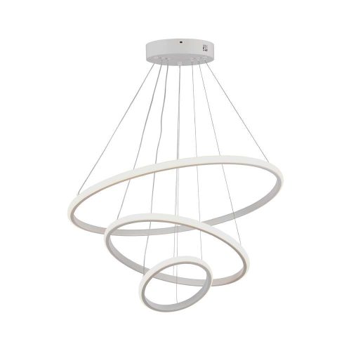 V-TAC fehér házas 3 körös csillár, 32W, Meleg fehér, 120 Lm/W - SKU 8018