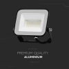 V-TAC SP-széria LED reflektor 20W természetes fehér, fekete ház - SKU 10015