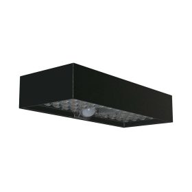   V-TAC napelemes tégla alakú fali lámpa, 6W, természetes fehér, szenzorral, fekete házzal - SKU 10307