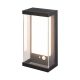 V-TAC napelemes fali IP54 LED lámpa, szenzorral, fekete házzal, meleg fehér - SKU 23032