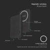 V-TAC 10000mAh powerbank, MagSafe vezeték nélküli töltéssel, fekete - SKU 23038