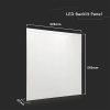 V-TAC süllyeszthető LED panel meleg fehér 36W 60 x 60cm, 110 Lm/W, Back-Lit - SKU 10557