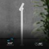 V-TAC 4W LED állólámpa állítható fejjel, 100 cm fehér házzal, meleg fehér - SKU 10476