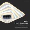 V-TAC 150W Dekoratív szögletes mennyezeti lámpa, fényerőszabályozható, CCT - SKU 15356