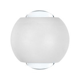   V-TAC mini 2W kültéri fali COB LED lámpa, 2 irányú gömb, fehér házzal,természetes fehér - SKU 10587