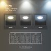 V-TAC CREE LED állítható teljesítményű, szenzorral és vészakkus CCT lámpa IP54 - SKU 812-24-6