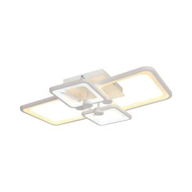   V-TAC 70W dekoratív 4 szögletes mennyezeti lámpa, fényerőszabályozható, CCT - SKU 23395