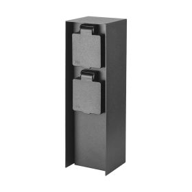   V-TAC IP44 kültéri oszlop, 2 dugaljal, maximum 16A, 23 cm magas - SKU 23402