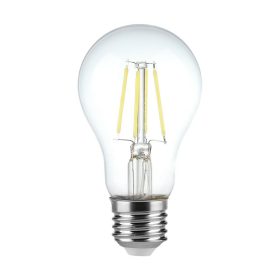   V-TAC 4W E27 hideg fehér filament A60 LED égő - SKU 217120