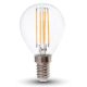 V-TAC 6W E14 hideg fehér filament P45 LED égő, 100 Lm/W - SKU 212847
