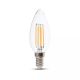 V-TAC 6W E14 meleg fehér filament C35 gyertya LED égő, 130 Lm/W - SKU 212848