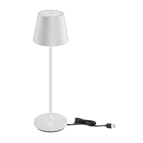 V-TAC 2W fehér, töltőtalpas akkumulátoros LED lámpa, IP54, meleg fehér - SKU 7651