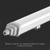 V-TAC polikarbonát LED lámpa 150cm 48W IP65 természetes fehér 120 Lm/W (GT-Széria) - SKU 23389