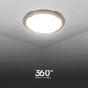 V-TAC Cyclone 60W mennyezeti LED lámpa, változtatható szinhőmérséklettel, fa hatású búra - SKU 23586