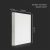 V-TAC PRO felületre szerelhető, műanyag, szögletes LED panel 6W, hideg fehér - SKU 104941
