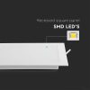 V-TAC PRO süllyeszthető, műanyag, szögletes LED panel 18W, természetes fehér - SKU 104871