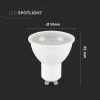 V-TAC GU10 LED spot égő 7.5W hideg fehér 38° - SKU 218771