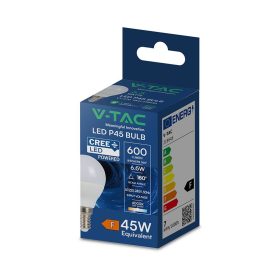   V-TAC CREE SMD 6.5W E14 természetes fehér P45 LED égő - SKU 218646
